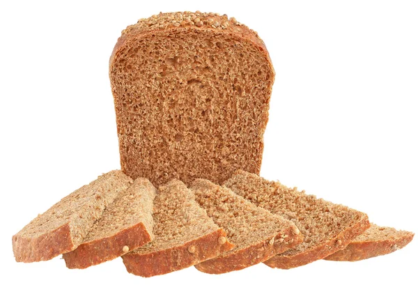 Krojonego chleba na białym tle. — Zdjęcie stockowe