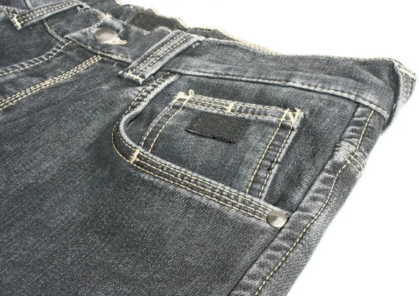 Voorvak zwarte jeans — Stockfoto