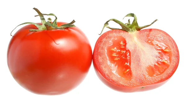 分離した全体とスライスしたトマト — ストック写真