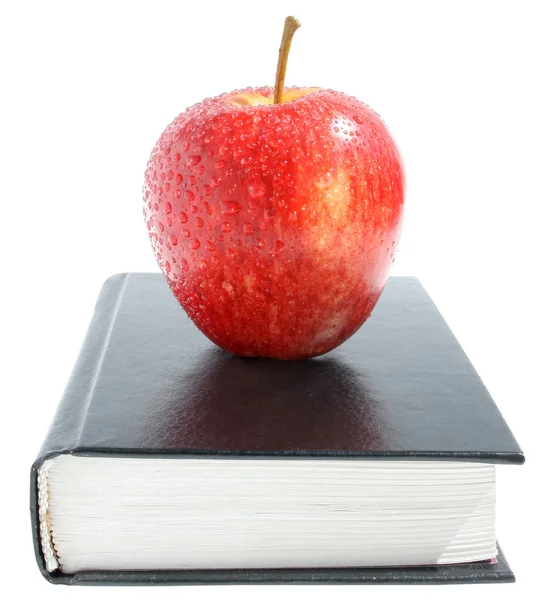 Apfel mit dem Buch — Stockfoto
