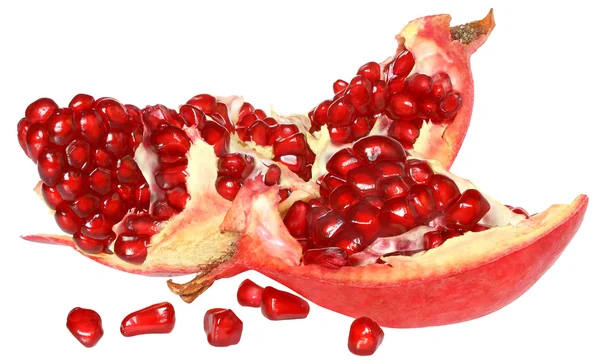 Parts pomegranate isolated — Stock Photo, Image