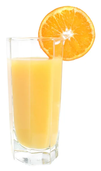 Vaso de jugo de mandarina con rodajas de mandarina — Foto de Stock