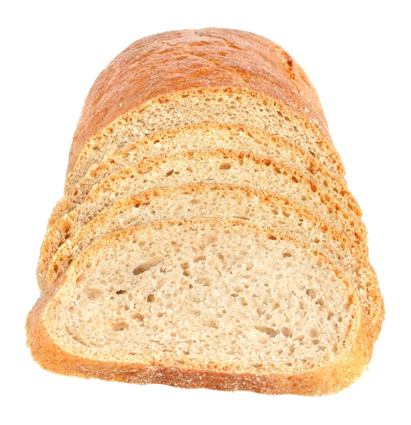 Krojonego chleba na białym tle. — Zdjęcie stockowe