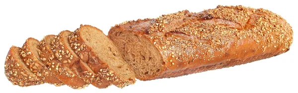 Gesneden brood geïsoleerd. — Stockfoto