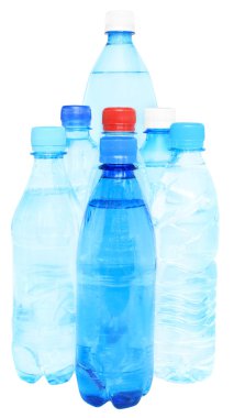 Set bottles with water