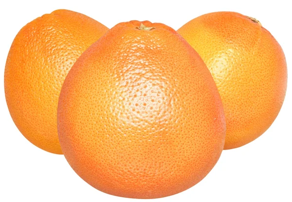 Drei ganze Grapefruits — Stockfoto