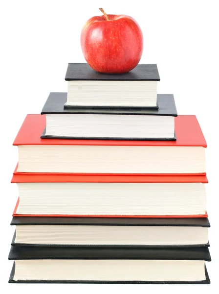 Apple with the books — Stock Photo, Image