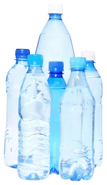 Skupina lahve s vodou — Stock fotografie