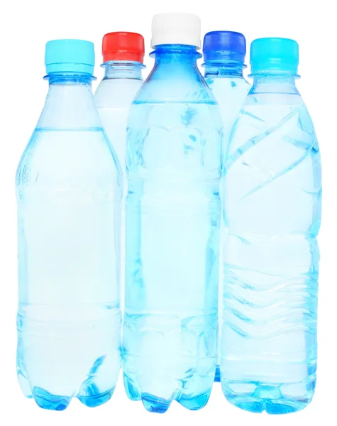 Definir garrafas com água — Fotografia de Stock