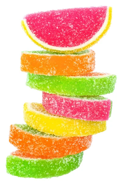 Tour bonbons de fruits colorés isolé — Photo
