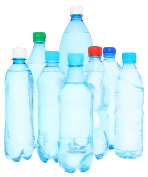 Set bouteilles avec de l'eau — Photo