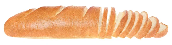 Pão fatiado isolado — Fotografia de Stock