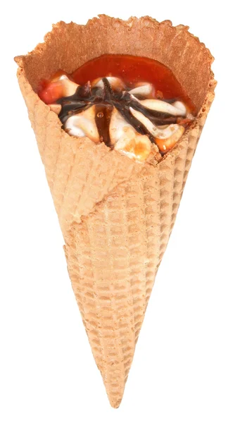 Cono helado con mermelada — Foto de Stock