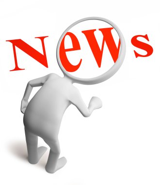 Man and news clipart