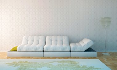 White sofa clipart