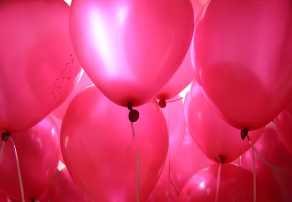 Roze baloons Rechtenvrije Stockafbeeldingen