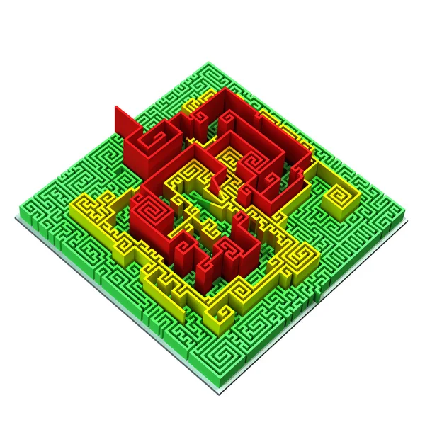 3D-Labyrinth — Stockfoto