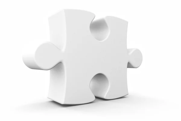3d Puzzle Piece In White — Stock Photo, Image