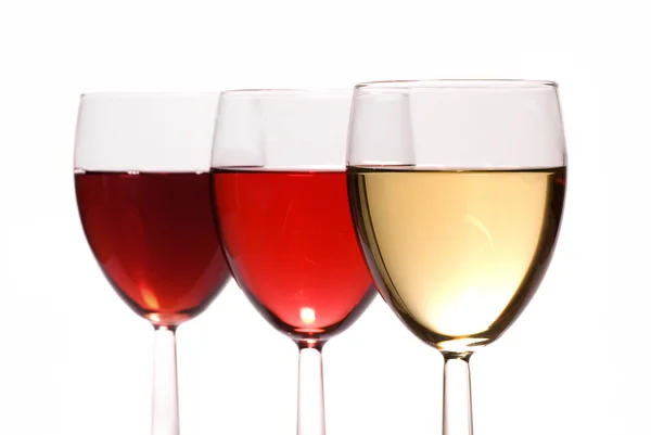 Red, white and rose wine — Stock Photo, Image