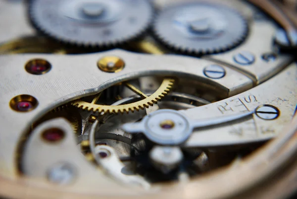 stock image Macro shot of a watch workings