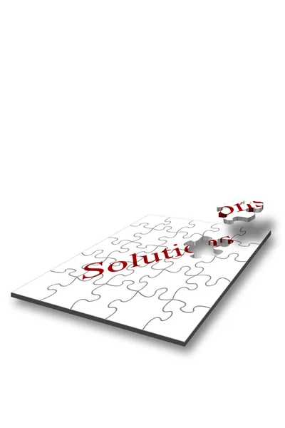 Solution jigsaw landscape — Stock Photo, Image