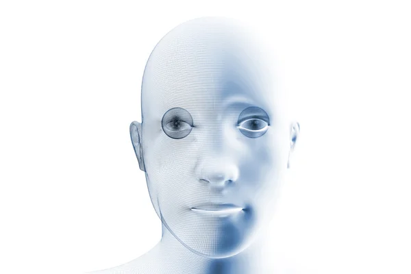 Humanoïde robot gezicht — Stockfoto