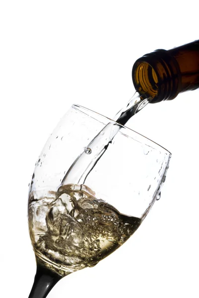 White wine pour — Stock Photo, Image