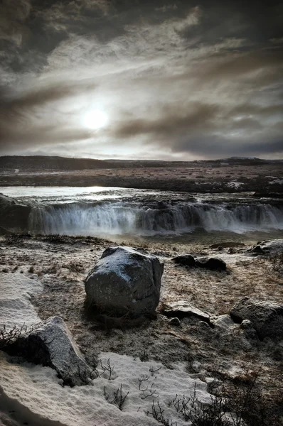 冰岛水冷壁 图库图片