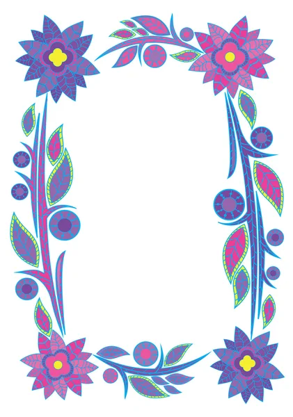 フレームの色の花 — ストックベクタ