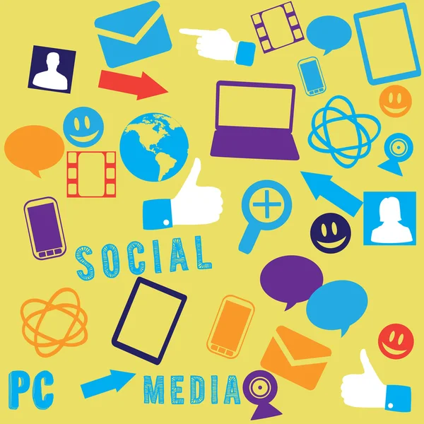 Dikişsiz sosyal medya arka plan — Stok Vektör