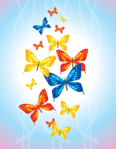 stock vector Bright background with butterfly and cop space for text