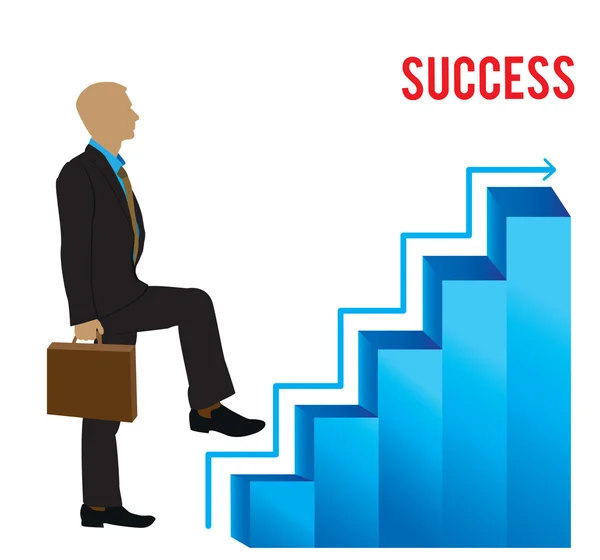 Framgångens trappa — Stock vektor