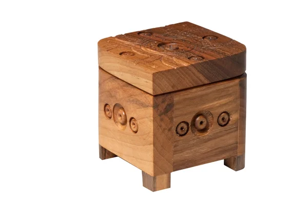 刻まれた木製の箱 — ストック写真