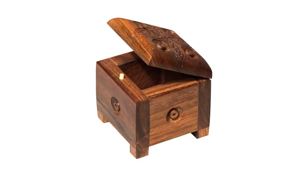 Гравіровані коробки дерев'яні — стокове фото