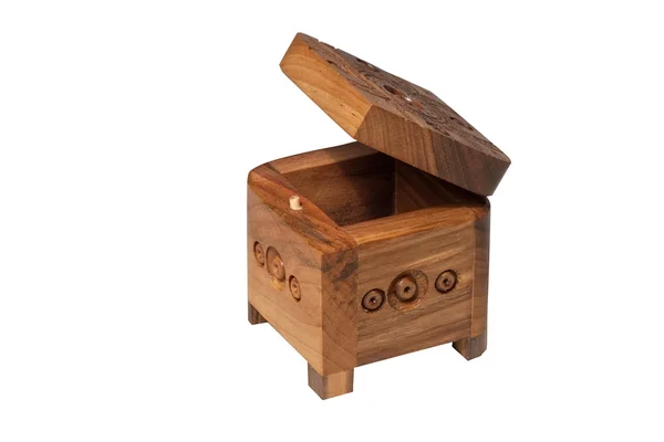 刻まれた木製の箱 — ストック写真