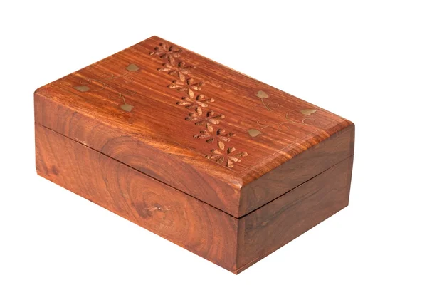 Engraved wooden boxes — Stock Photo, Image