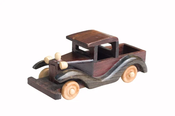 나무로 되는 장난감 자동차 — 스톡 사진