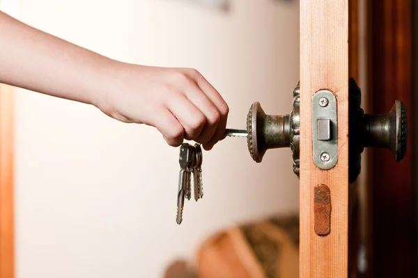Schlüssel & Tür — Stockfoto