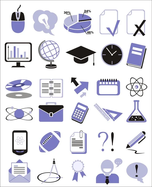 30 ícones de educação —  Vetores de Stock