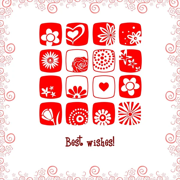 stock vector Greeting card best wishes