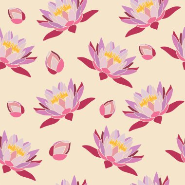 Seamless lotus wallpaper clipart