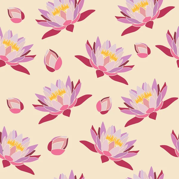 Seamless lotus wallpaper — Stock Vector