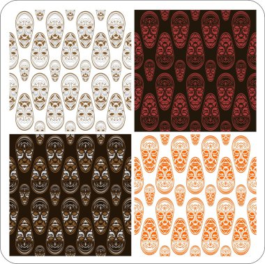 African Mask Seamless Texture clipart