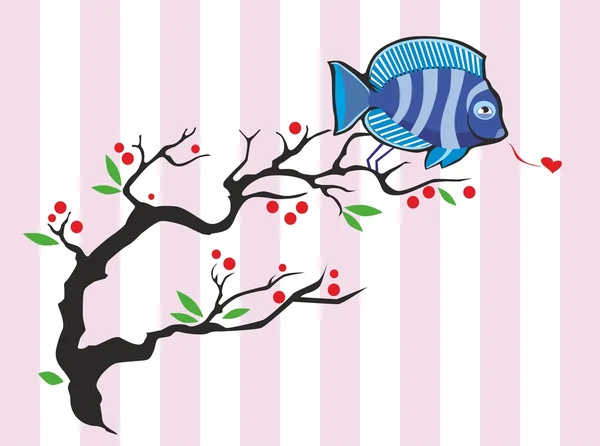 Twitting ryb w miłości — Wektor stockowy