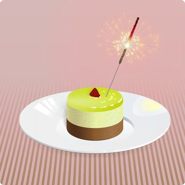 Doğum günü pastası — Stok Vektör