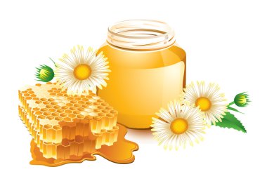 Honey and honeycomb clipart