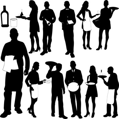 Waiters and waitresses clipart