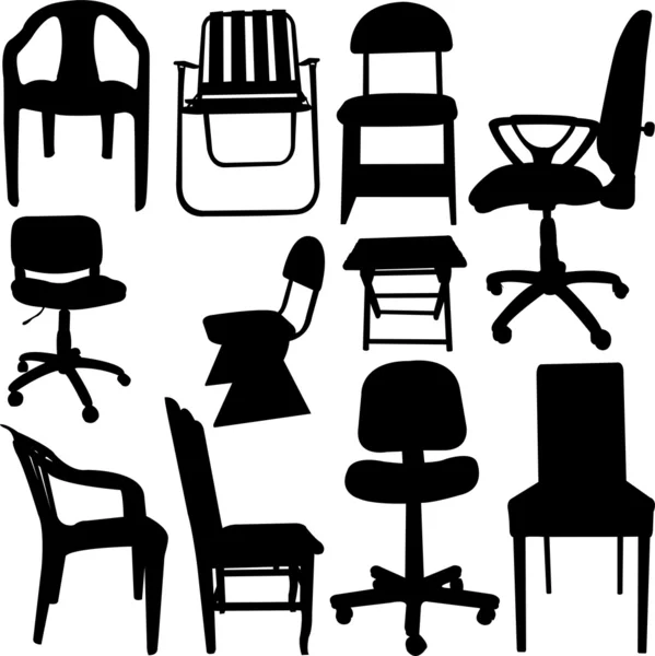 Chair collection — Stock Vector