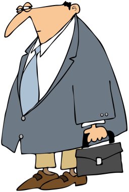 Cautious Businessman clipart