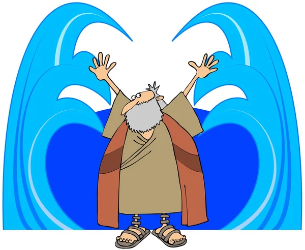 Moïse séparant les eaux — Photo